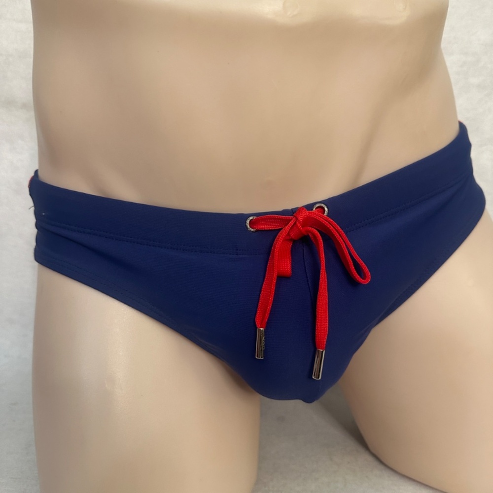 BALL Men’s Navy Swim Trunks with Red Drawstring - Picture 4 of 6